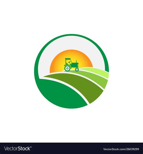 Agriculture farming logo Royalty Free Vector Image