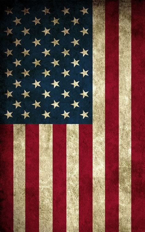 Vertical Vintage American Flag Background