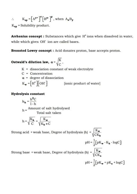 SOLUTION: Formula for chemical and ionic equilibrium - Studypool