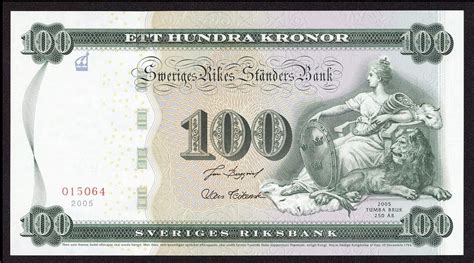 Sweden 100 Swedish Krona commemorative banknote 250th anniversary of the founding of Tumba ...