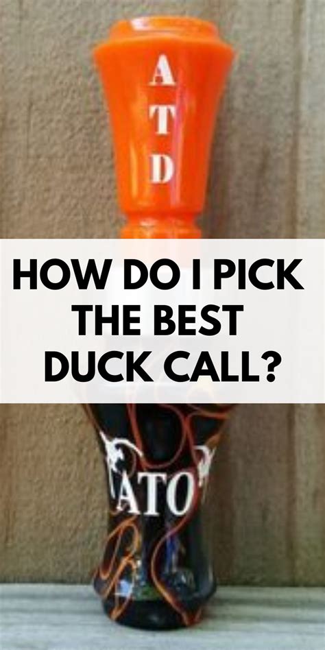 How Do I Pick The Best Duck Call? in 2020 | Duck calls, Duck, Duck hunting gear