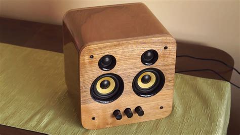 Making a DIY speaker out of wood and old PC speakers - YouTube