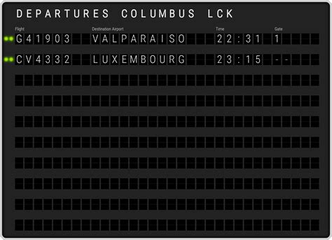 Columbus Rickenbacker Airport Departures & [LCK] Flight Schedules