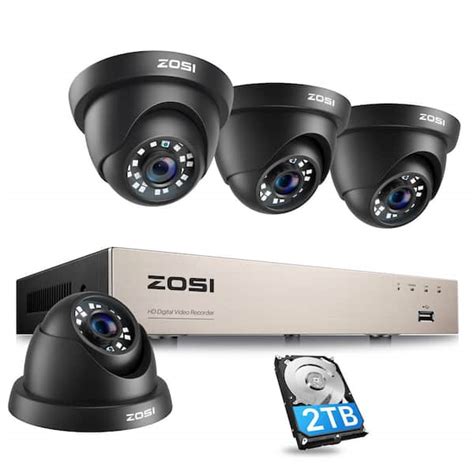 ZOSI 16-Channel 5MP-Lite 2TB DVR Security Camera System With 12-Wired 1080p Outdoor Bullet ...