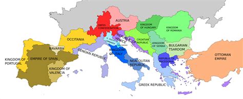 Mediterranean Europe circa 1830 : r/imaginarymaps