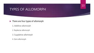 Morpheme, morph, allomorph | PPT