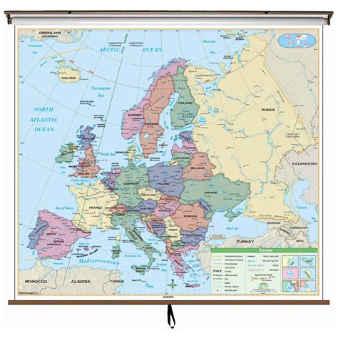 Europe Essential Wall Map » Shop Classroom Maps