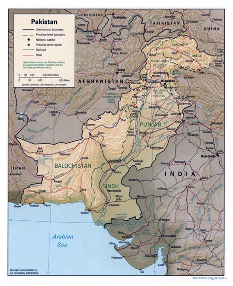 Large Detailed Political And Administrative Map Of Pakistan With Roads ...