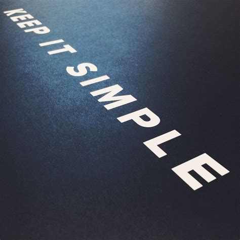 Keep It Simple Poster » Gadget Flow