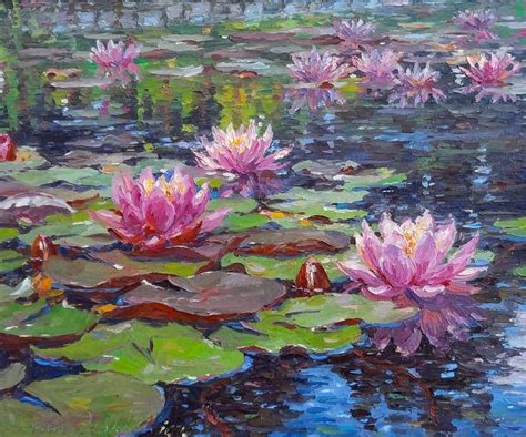 Barbara Jaskiewicz - Water Lilies | Water lilies painting, Lily painting, Floral painting