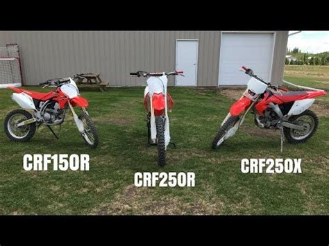 Crf150r Vs Crf250r Vs Crf250x - YouTube