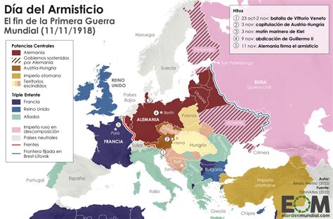 El mapa del armisticio de 1918 y el fin de la Primera Guerra Mundial ...