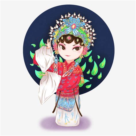 Peking Opera Characters PNG Image, Chinese Traditional Opera Peking Characters Hua Dan Hand ...