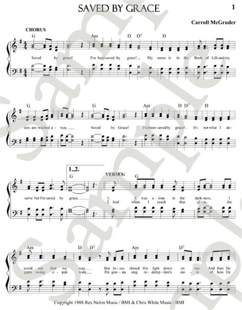 Saved By Grace Sheet Music – Church Choir Music