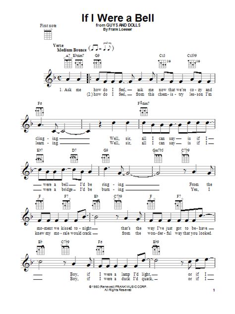 If I Were A Bell | Sheet Music Direct