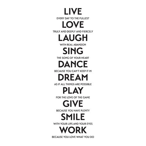 Live Love Laugh Sing Etc. Wall Quotes™ Decal | WallQuotes.com