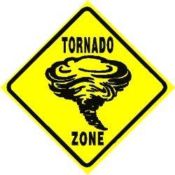 Amazon.com: TORNADO ZONE xing sign street weather storm: Home & Kitchen