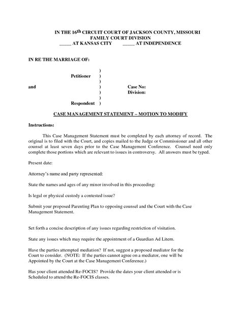 Free Printable Legal Forms