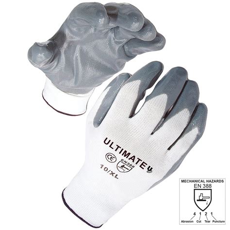 120 Pairs Nitrile Grip Gloves, Work Safety Gloves, Bulk - Safety Signs ...