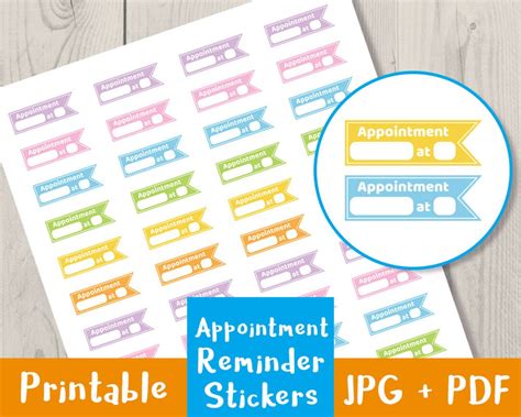 Appointment Reminder Stickers, Appointment Stickers, Bullet Journal ...