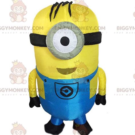 Inflatable Minions costume, yellow cartoon Sizes L (175-180CM)