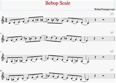 Bebop Scale | Weber Trumpet