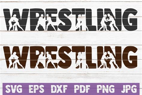 Wrestling SVG Cut File By MintyMarshmallows | TheHungryJPEG