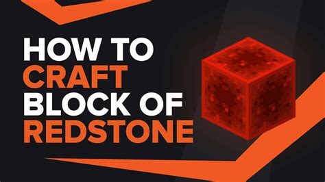 How To Make Block Of Redstone In Minecraft