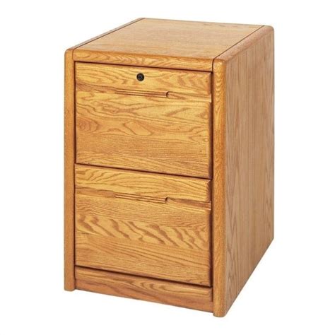 Two Drawer Wood File Cabinet Storage Drawer With Locking Top Drawer light oak | Cymax Business