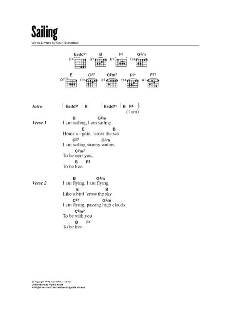 Sailing by Rod Stewart - Guitar Chords/Lyrics - Guitar Instructor