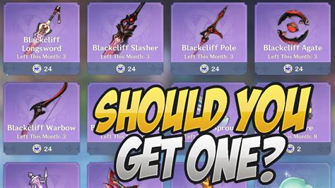 Should You Get A Blackcliff Weapon BEFORE It LEAVES?! Genshin Impact - YouTube