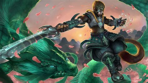 Wukong Skin Splash LoL 8k Wallpaper HD