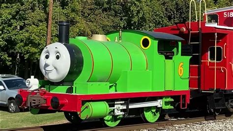 Percy the Small Green Engine Backing Up and Passing (600K VIEWS) - YouTube