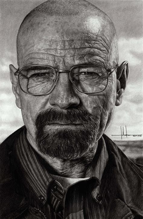 a Walter White portrait i made : r/drawing