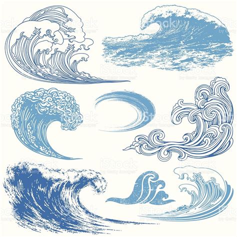 Wave Elements royalty-free stock vector art Art And Illustration, Illustration Techniques ...