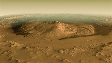 Synthetic perspective view of Gale crater, Mars, from HRSC-derived... | Download Scientific Diagram