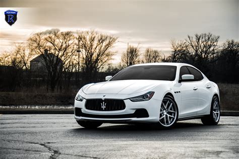 White Luxury: Customized Maserati Ghibli on Rohana Wheels — CARiD.com ...