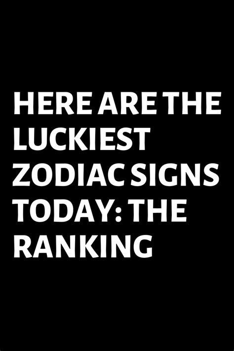 HERE ARE THE LUCKIEST ZODIAC SIGNS TODAY: THE RANKING | ShineFeeds in ...