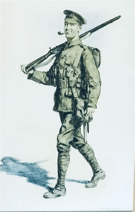 Beautiful WW1 print of a smiling Irish soldier-Its a long long way to Tipperary - The Irish Pub ...