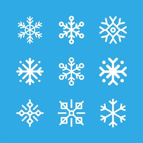 Premium Vector | Snowflakes linear icon set