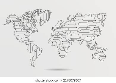 World Map Sketch Outline Draw Graphic Stock Vector (Royalty Free) 1035533434 | Shutterstock