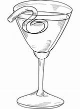 Martini Glass coloring Page  ColouringPages sketch template
