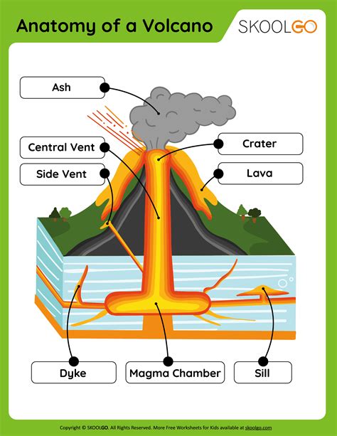 Volcano Diagram Worksheets