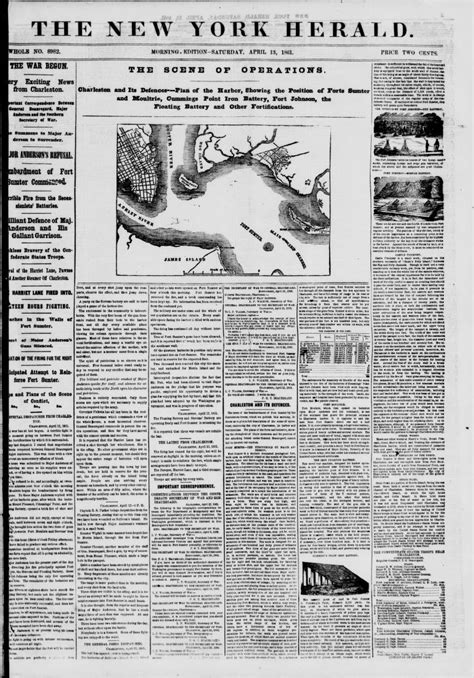 Image 1 of The New York herald (New York [N.Y.]), April 13, 1861 ...