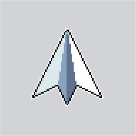 Pixel art illustration paper plane. Pixelated paper plane. paper plane ...