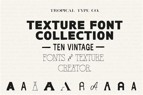 Texture Font Collection - Tropical Type