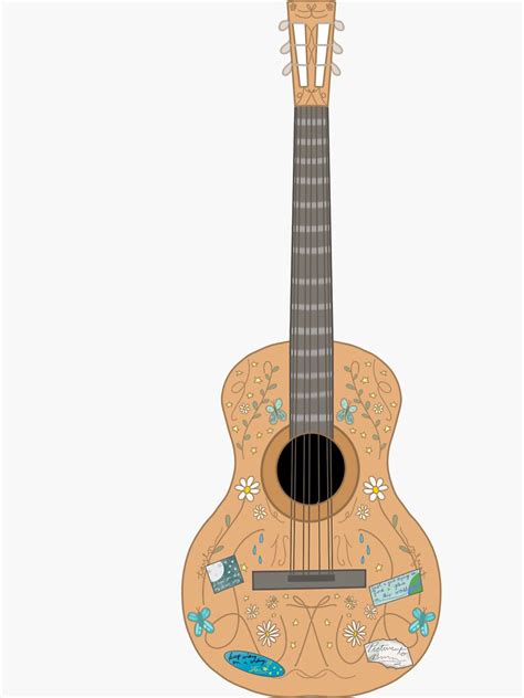 "Taylor Swift - Debut Era Guitar with Quotes and Album References" Sticker for Sale by Mayme ...