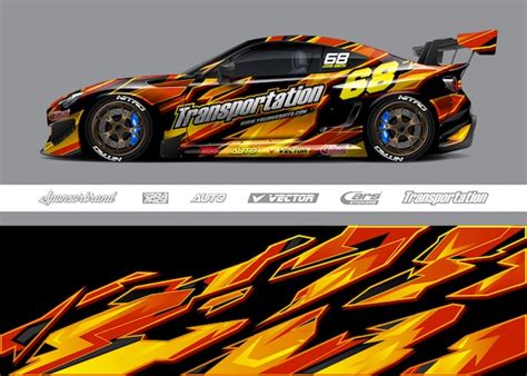 Premium Vector | Race car wrap designs