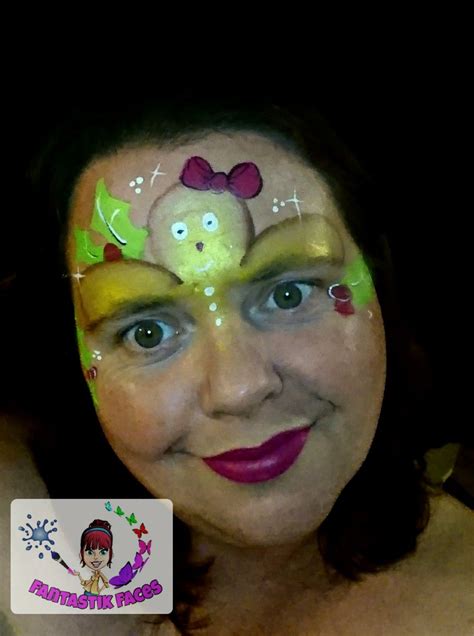 Gingerbread man facepainting one stroke. | Face painting, Face painting ...