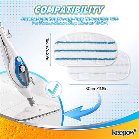 Steam Mop Pads Compatible With Pursteam Steam Mop Cleaner 10 In 1 ...